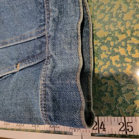 Vintage Denim Trucker Jacket Men’s Large 100% Cotton Blue Jean Coat Star Tag - Picture 6 of 8